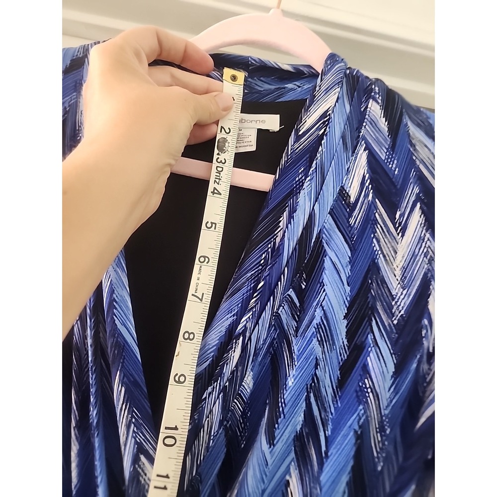 Liz Claiborne Neck Faux Wrap Dress Tie Belt Stretch Office Modest Corporate Lot - Picture 4 of 16